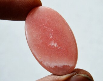 28 Cts Natural Rhodochrosite Oval Shape Pink Rhodochrosite Gemstone Cabochon 34x20x3.5 MM R16380