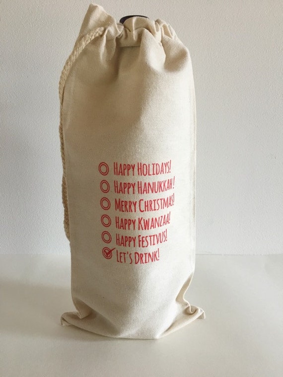 funny wine bags