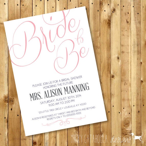 Items similar to DIY Customizable Bride to Be Shower Invitation on Etsy