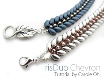 Iris Chevron Beadweaving Tutorial by Carole Ohl