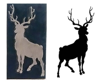 stag silhouette inspired printing stamp