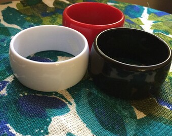 Set of 3 chunky cuff bracelets