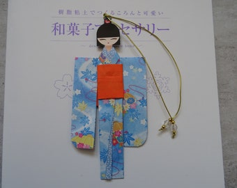 BMA00006 Handmade kawaii cute Japanese Origami Geisha bookmark Shiori Ningyo Washi Chiyogami Yuzen Kokeshi paper craft back to school