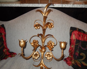 ITALY FLORENTINE Candle Holder Wall Hanging