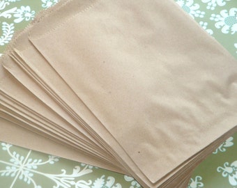 BULK SALE Kraft Brown Paper Merchandise Bags 100pcs // Packaging Supply, Gift Wrap, Weddings, Craft Supply