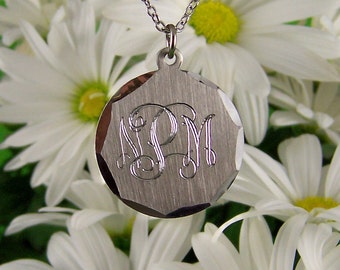 Engraved Monogram Necklace
