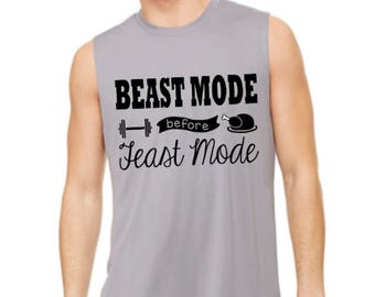 Thanksgiving Turkey Beast Mode Before Feast Mode Weightlifting Crossfit Gym Workout Race SVG PNG download cuttable file Cricut Silhouette