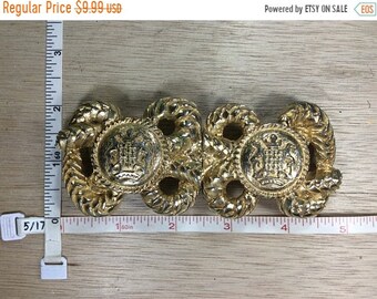 10%OFF3DAYSALE Vintage Gay Boyer Gold Toned Rope And Crest Belt Buckle Used