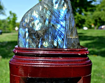 Polished Labradorite With Stand For Display