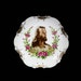 Vintage Jesus Decorative Plate Wall Hanging Painted Pink Flowers Gold Trim Spiritual Religious Kitsch Art Home Decor Collectible Japan
