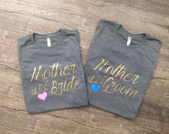 Mother of the Bride or Groom Shirt - Mom Tshirt Bachelorette Shirt Wedding Tee Reception Shirts Married Womans Shirt Bridal Shower Tee Heart