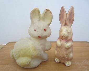Antique Paper Mache Rabbit/ Antique Composite Rabbit/ Vintage Easter Bunny/ Antique Easter Decor/ Easter Holiday Decor/ Antique Holiday/