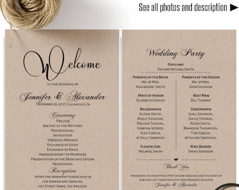 half page program template