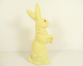 Mid Century Composite Paper Mache Easter Rabbit Candy Container