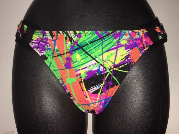 35%OFFSALE *** MissManeater VANDALIZE buckle front fixed hipster boutique bikini pant *** MAX coverage!