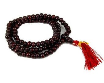 Tibetan Mala, Rosewood Mala,Meditation Necklace, Yoga Necklace, Sacred Beads, Prayer Beads, Mala Necklace, Meditation Jewelry, Yoga Jewelry