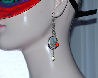 Earring beads and cabochon