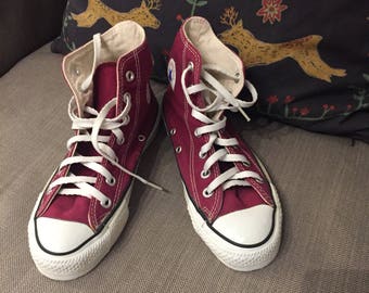Converse vintage made in usa chuck taylor size 4 burgundy