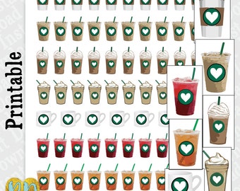 Starbucks Themed Planner Printables DIY Print at Home