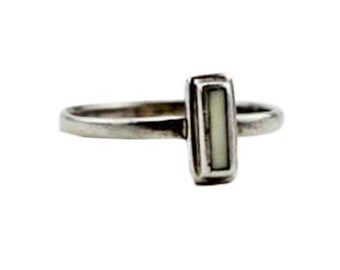 Sterling Silver Rectangle Ring Sterling Silver Statement Ring