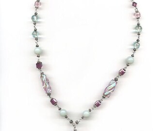Aqua Quartz Briolette Necklace