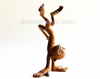 Handstand Monkey Figurine, Monkey Figurines, Monkey Statue, Monkey Figures, Monkey Figure, Monkey Lover Gift