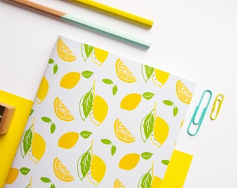 A5 Notebook / Lemon Notebook / Cute Stationery / Back to School / Exercise Book / Cute Notebook