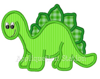 Dinosaur Boys Applique Machine Embroidery Design Green baby animal INSTANT DOWNLOAD