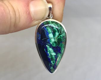 Beautiful Azurite & Malachite Pendant