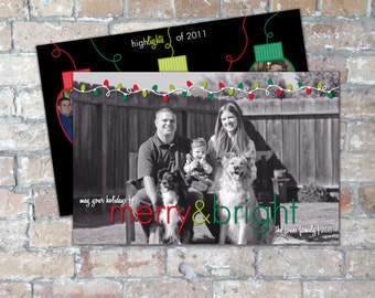 String Lights Holiday Card {Digital Item}