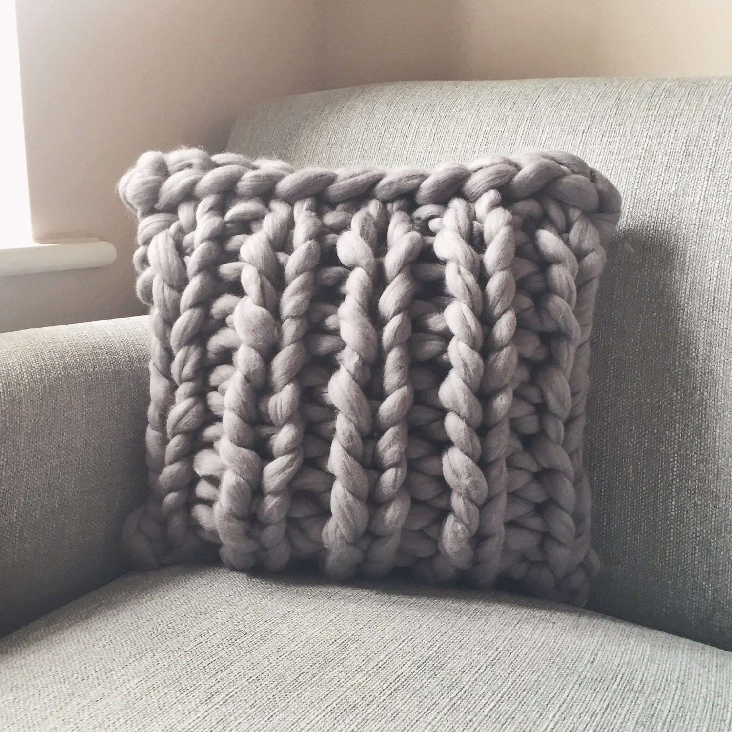 Chunky knit cushion in 30 colours chunky knit cushion