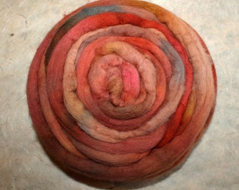 Hand-dyed Merino Wool 'Albicocca' - combed tops