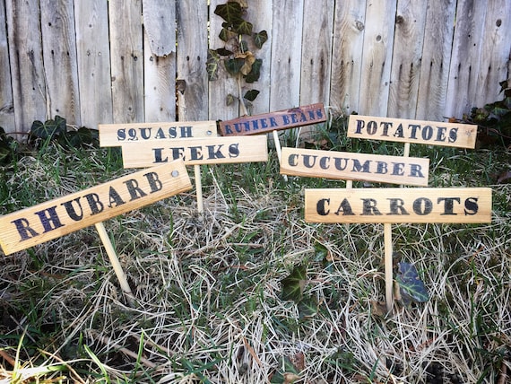 Vegetable Garden Sign Garden Stake Custom Garden Sign