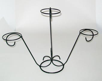 Three Hat - Wig - Display Stand - NEEDS REPAIR