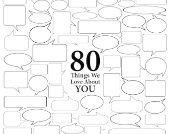 80 Things We Love About You - Vector Art