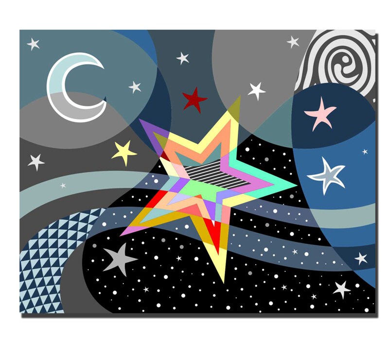 Star wall Art, Star Wall decor, Star Poster, Star Decor, Star Art