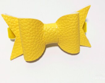 Faux Leather hair clips