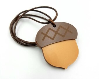 Acrylic Acorn Necklace