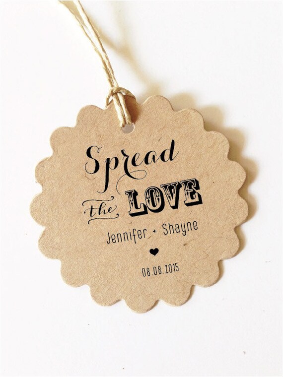 wedding gift tags spread the love tag wedding favor tag
