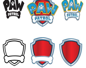 Paw patrol svg, Paw patrol Clipart, cartoon svg, paw patrol logo svg, eps, png, dxf, cricut, silhouette cutting file, Instant download