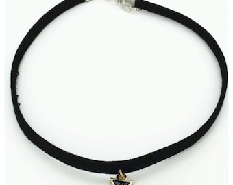 Black Choker Necklace, Triangle