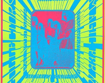 Jefferson Airplane Psychedelic 1960s rock and roll concert poster