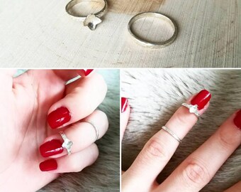 925 sterling silver nail ring