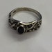 Vintage Silver Black coloured ring marked 925, size M-O