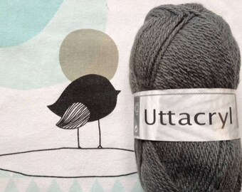 WOOL UTTACRYL ash - white horse