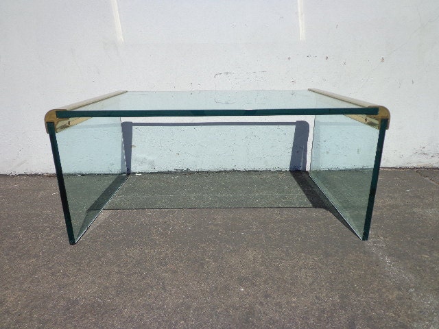 Coffee Table Leon Rosen for Pace Waterfall Mid Century ...