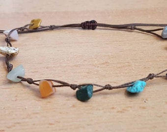 Fußkettchen leg bracelet Armband natürlichen Chip Stein Chip-Armband, böhmische Armband