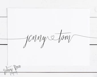 Wedding Logo Wedding Monogram Wedding Initials Wedding Design Premade Logo Watercolor Wedding Logo Save the Date Wedding Logo Design