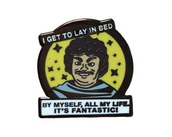Lonely Nacho Libre Collaboration Enamel Pin with @verynicedesigns | Loneliness collectible flair for your hat, lapel, jacket