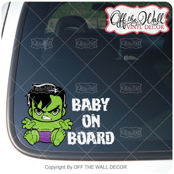 Download Baby Hulk BABY ON BOARD Vinyl Sticker